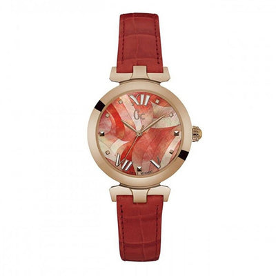 GC Oranje Leren Horloge