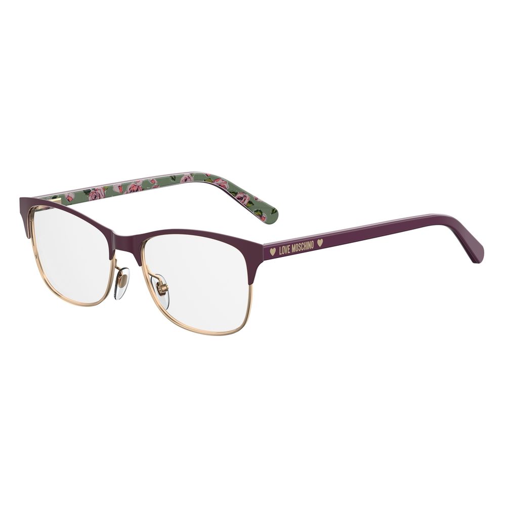 Montures en métal violet Love Moschino