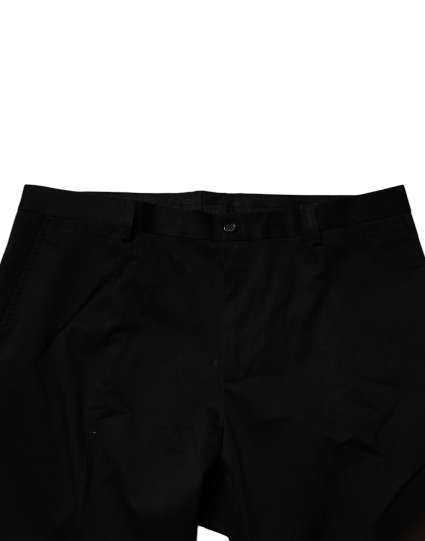 Dolce &amp; Gabbana Zwarte Katoenen Heren Skinny Jurk Formele Broek