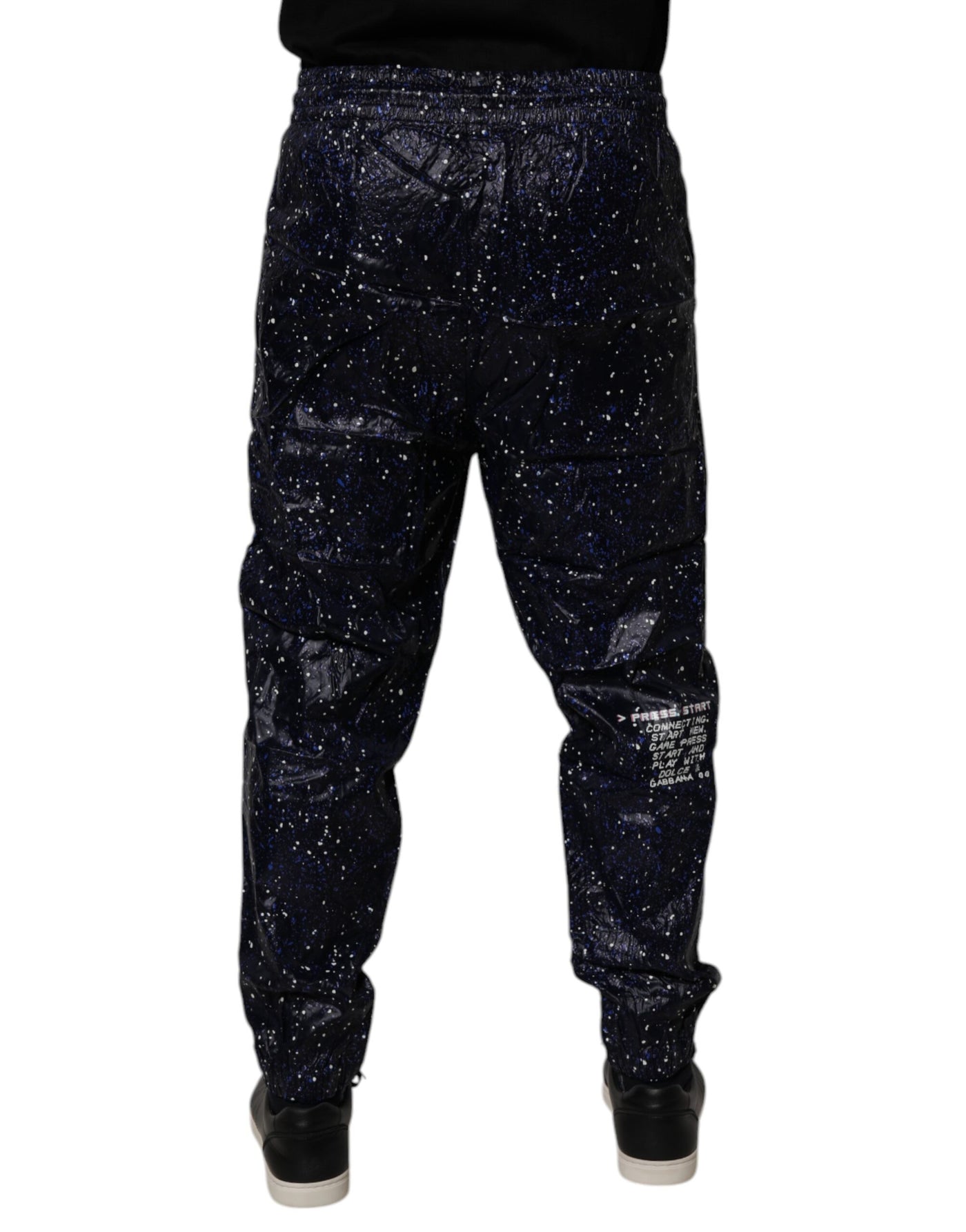 Dolce &amp; Gabbana donkerblauwe DG Game Print katoenen joggingbroek