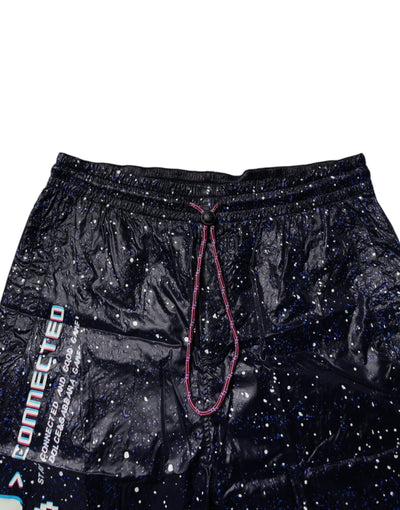 Dolce &amp; Gabbana donkerblauwe DG Game Print katoenen joggingbroek