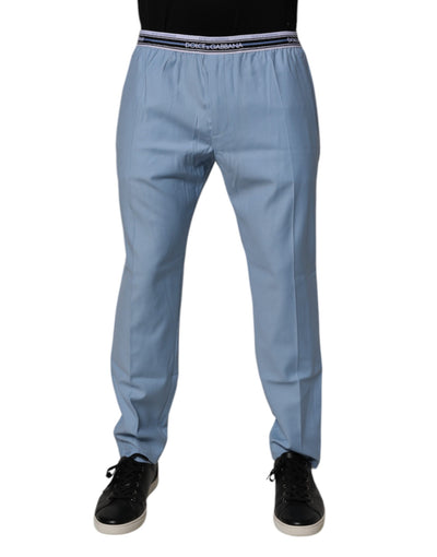 Dolce &amp; Gabbana blauwe katoenen stretch chinobroek