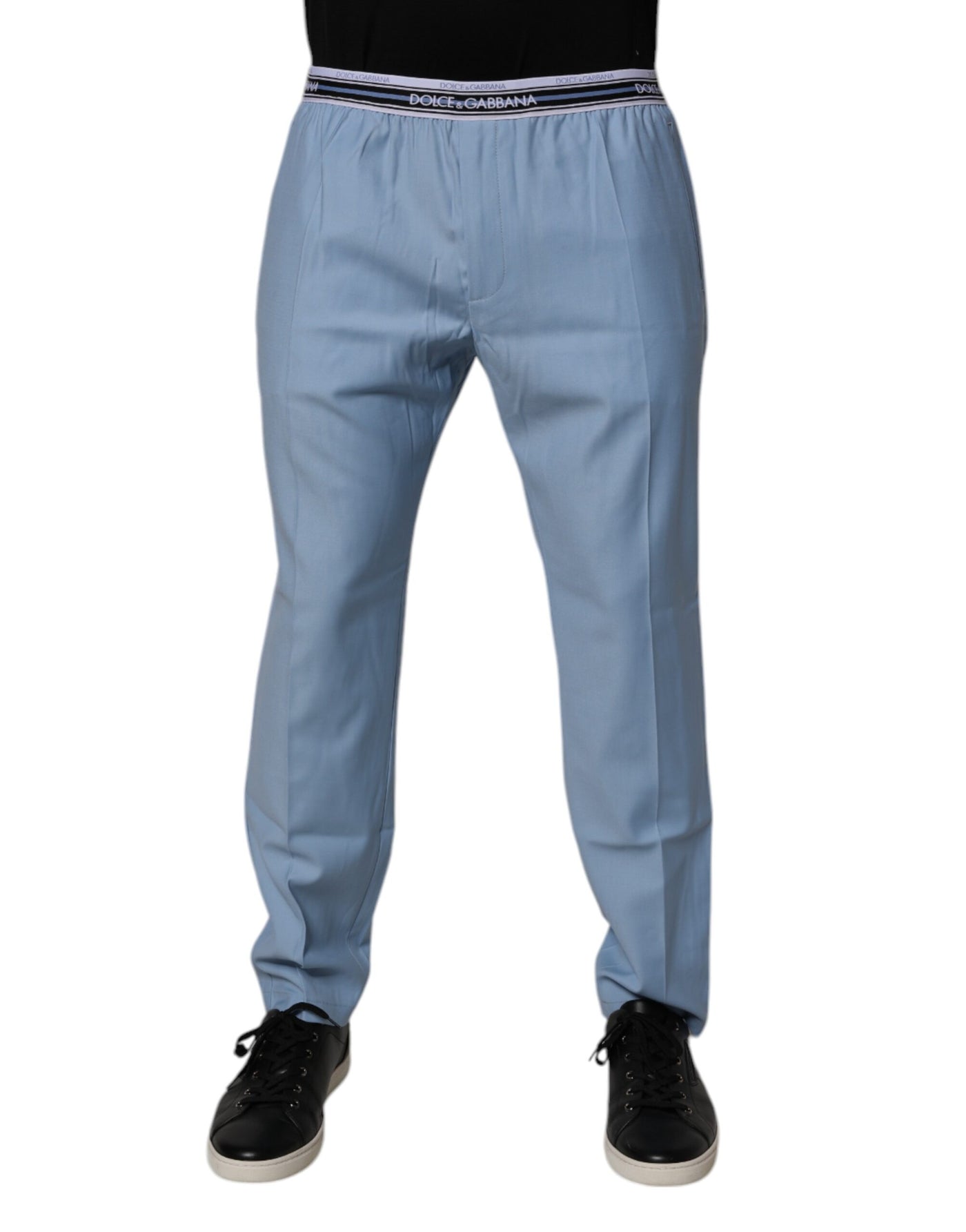 Dolce &amp; Gabbana blauwe katoenen stretch chinobroek
