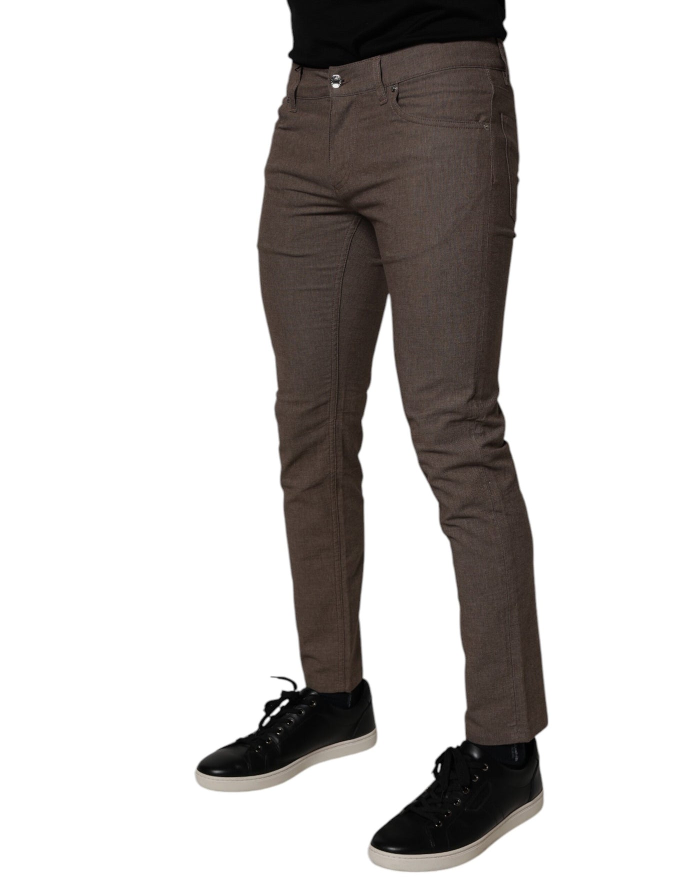 Dolce &amp; Gabbana Bruine Katoenen Stretch Chino Broek