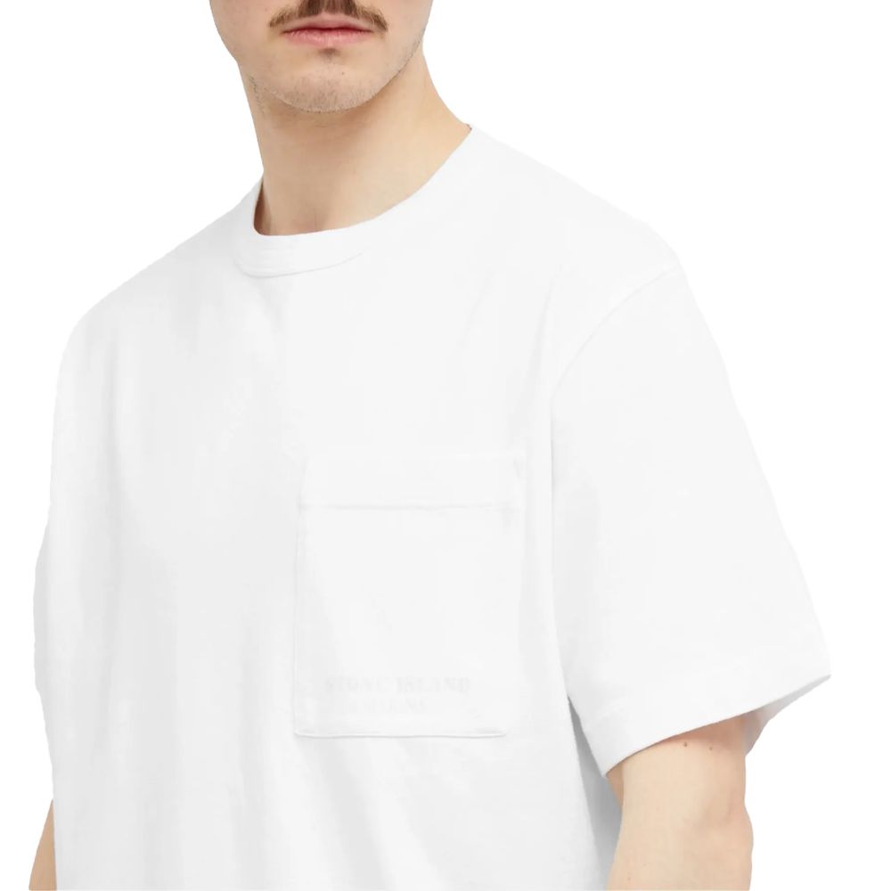 T-shirt en coton blanc Stone Island