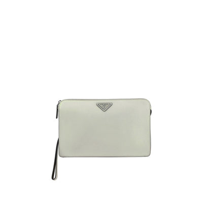 Sac pochette en cuir Prada