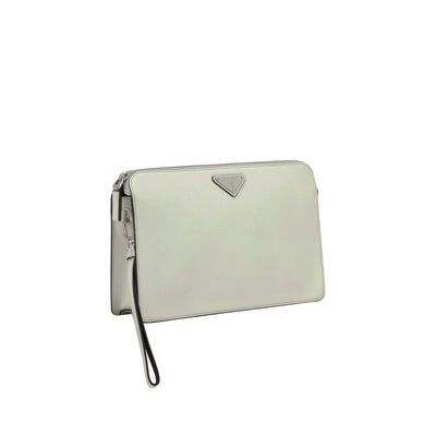 Sac pochette en cuir Prada