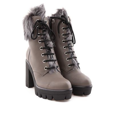 Bottes en cuir écologique grises Giuseppe Zanotti