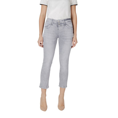 Street One Gray Cotton Slim Fit Jean