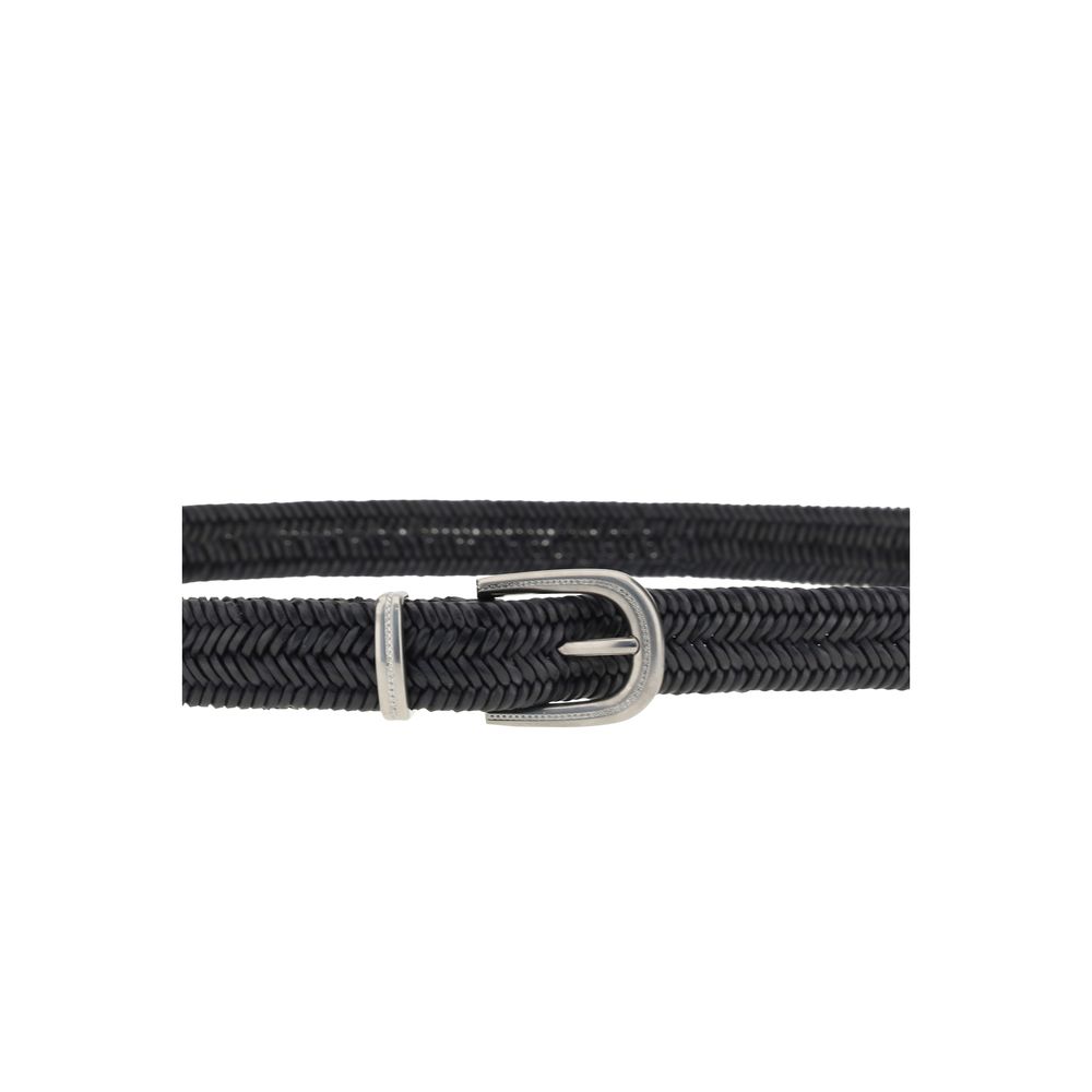 Brunello Cucinelli gevlochten stretch leren riem
