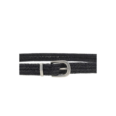 Brunello Cucinelli gevlochten stretch leren riem