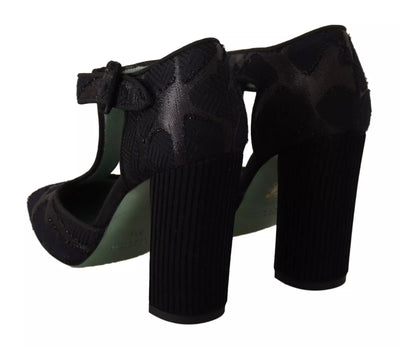 Paola D'Arcano Zwarte Suède Leren Blokhakken Sandalen Schoenen