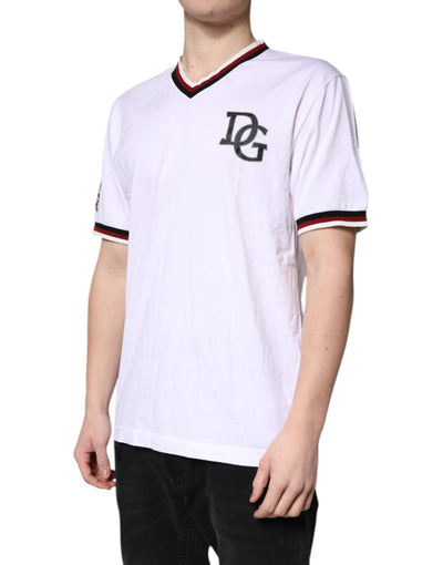 Dolce &amp; Gabbana Wit #DGMillennials King Crown V-hals T-shirt