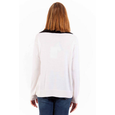 Pull en laine blanche Love Moschino pour femme
