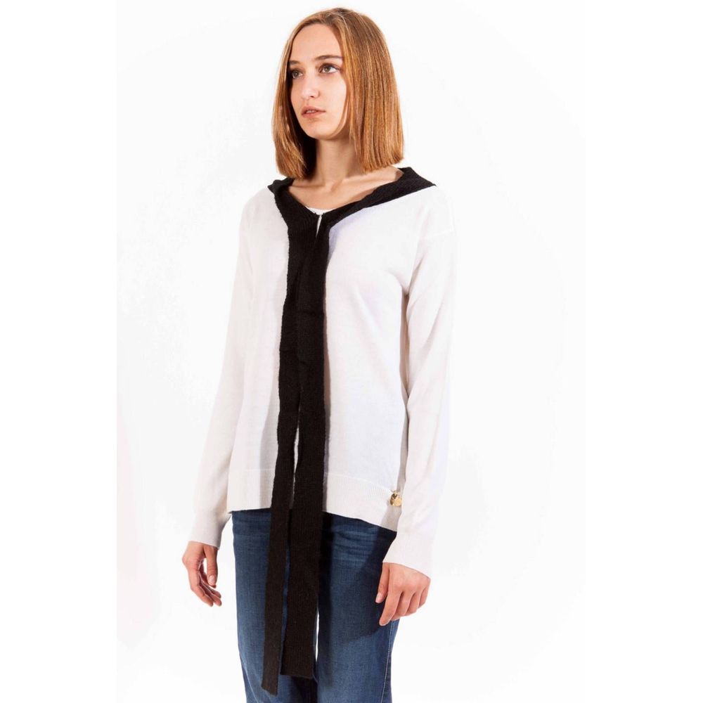 Pull en laine blanche Love Moschino pour femme