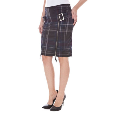 Jupe en polyester bleu Datch