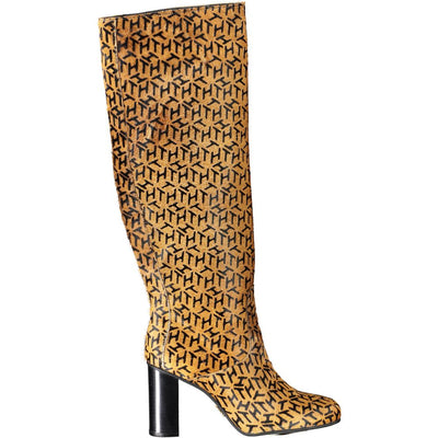 Tommy Hilfiger Beige Leather Womens High Boot