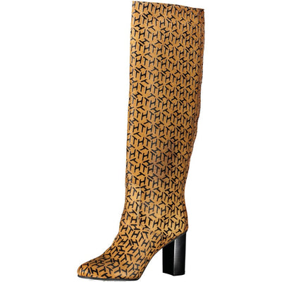 Tommy Hilfiger Beige Leather Womens High Boot