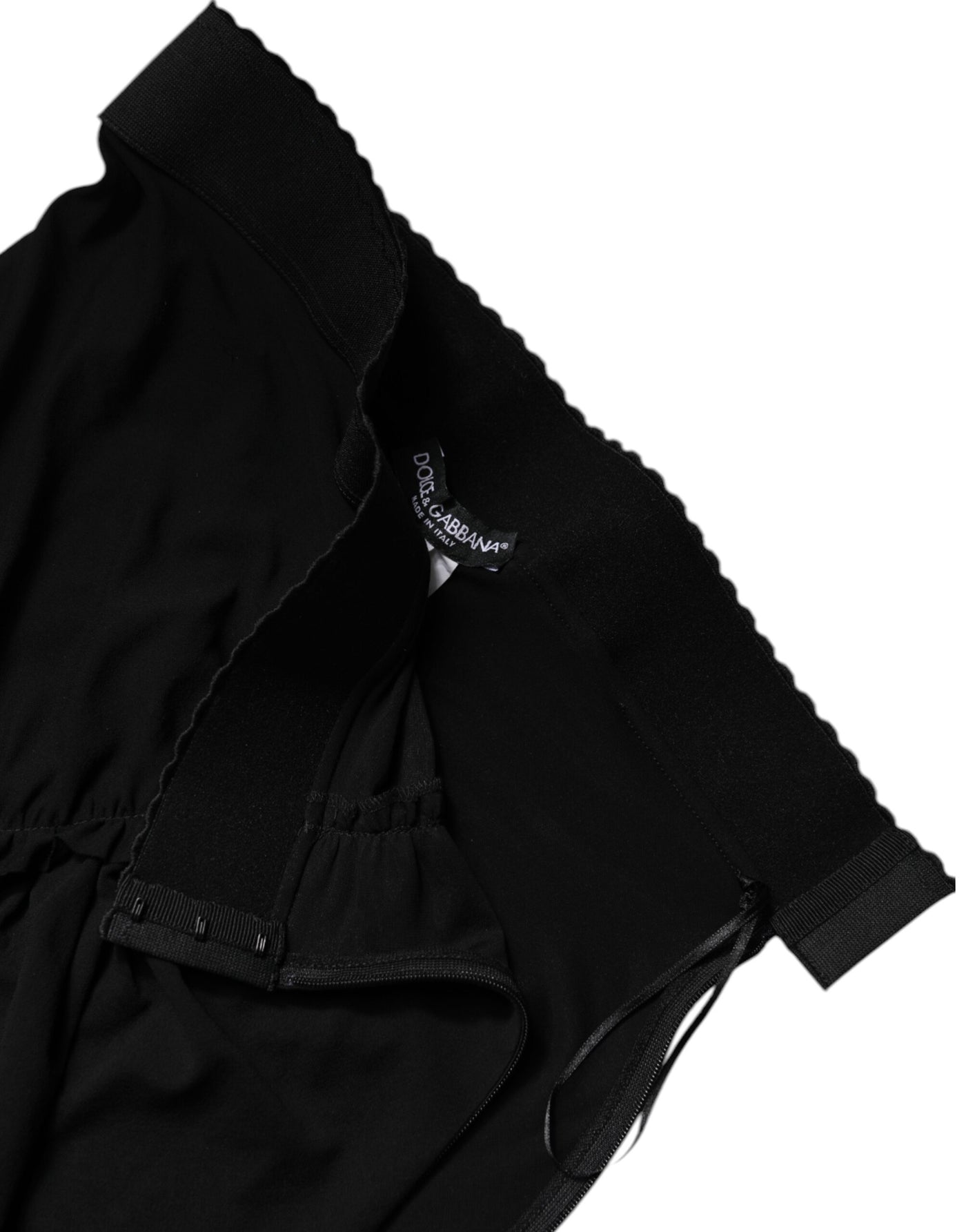 Jupe mi-longue taille haute noire à coupe sirène Dolce &amp; Gabbana