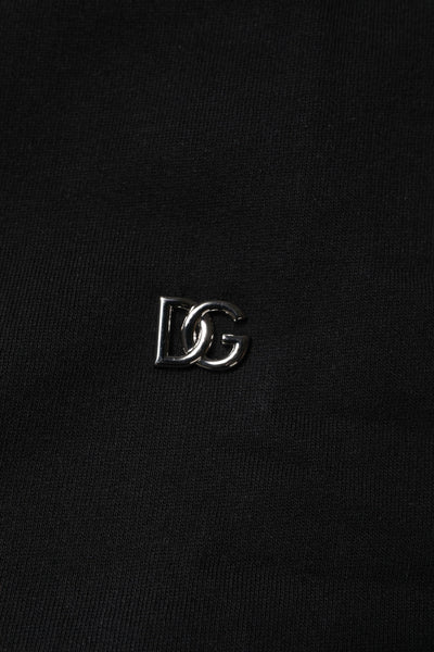 Dolce &amp; Gabbana Zwarte Katoenen Sweatshirt Trui met Ronde Hals
