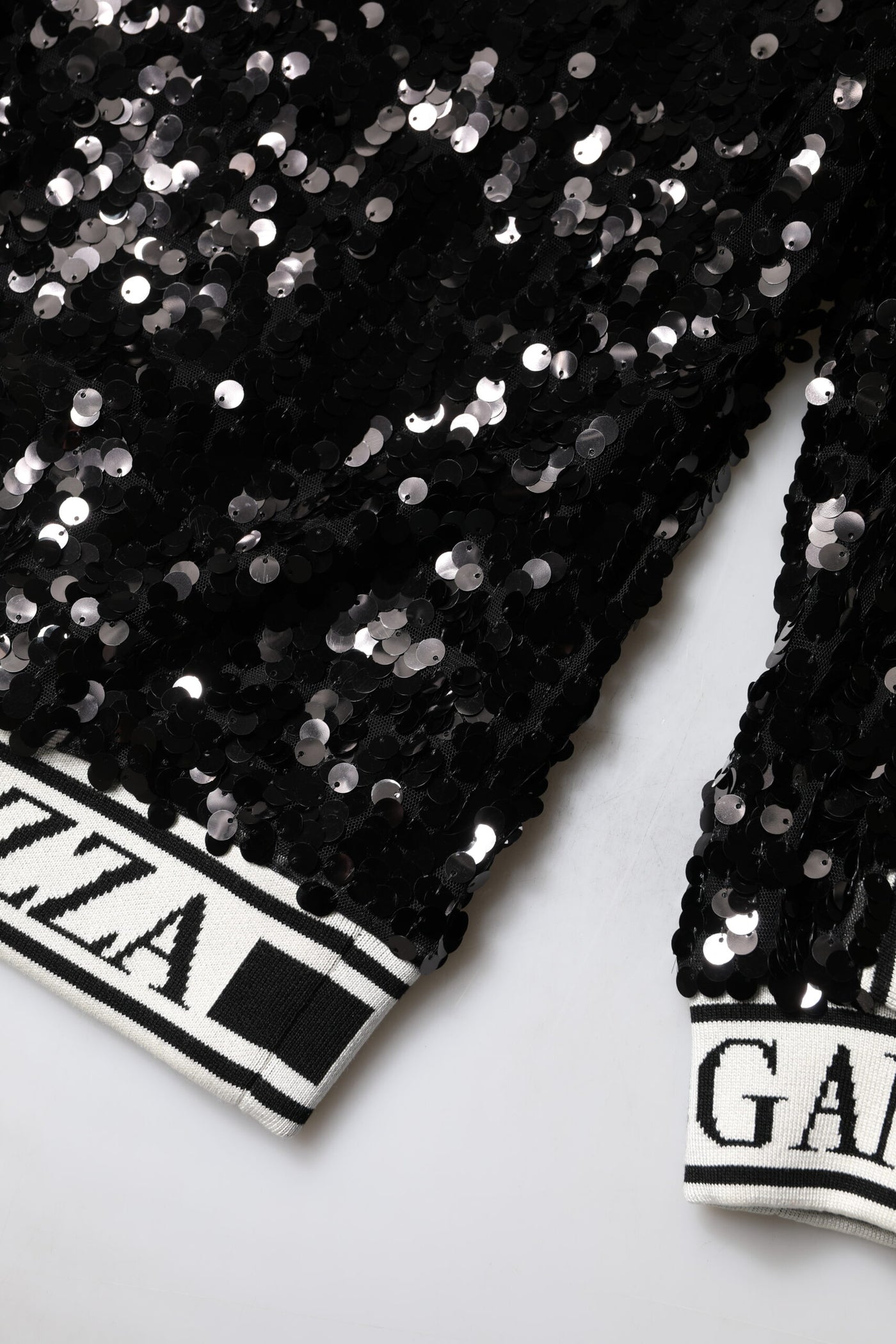 Dolce &amp; Gabbana Zwarte DG Queen Sequin Pullover Trui