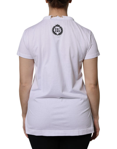 Dolce &amp; Gabbana Wit T-shirt met korte mouwen en ketting van katoen