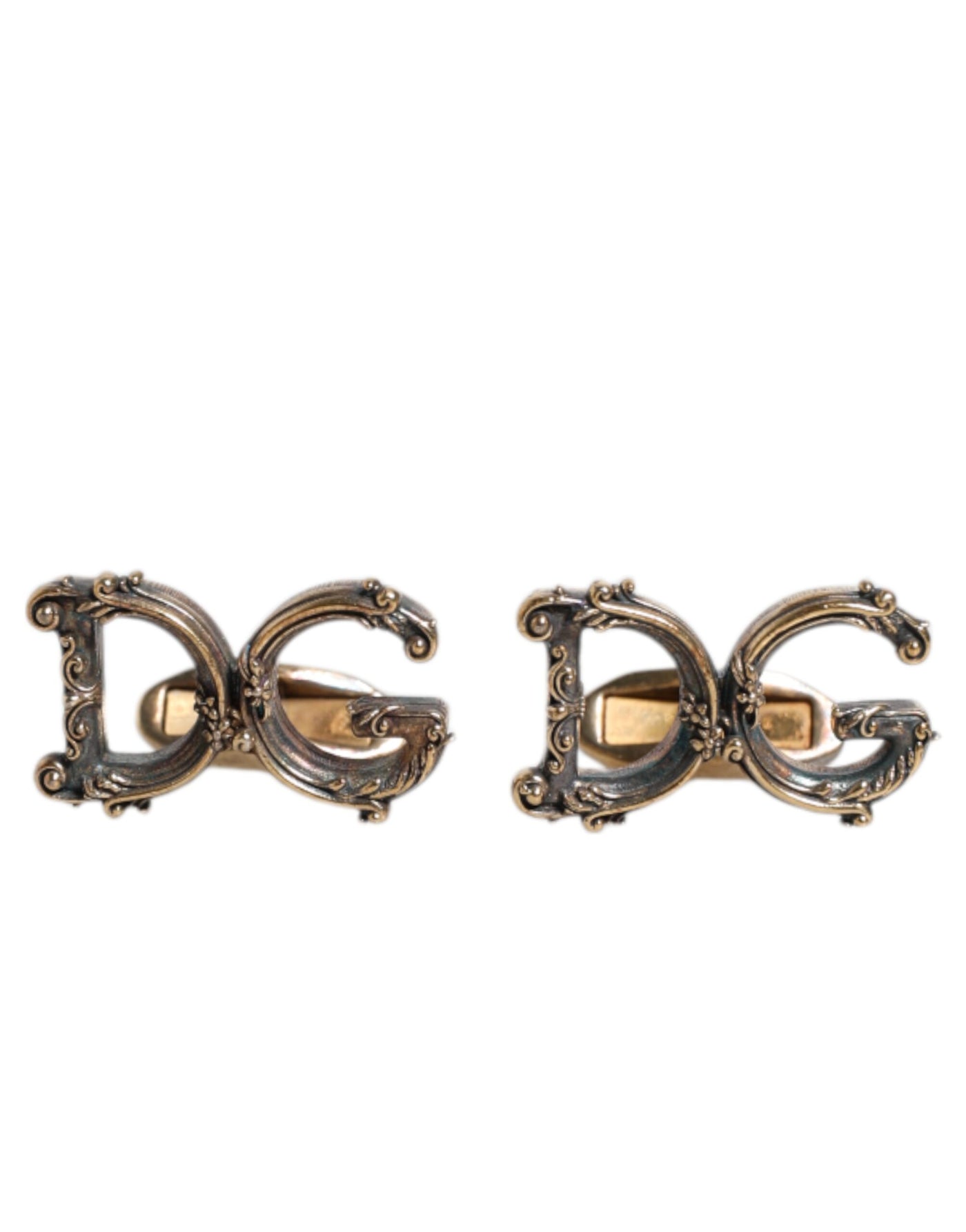 Dolce &amp; Gabbana manchetknopen met DG-logo in goudkleurig 925 sterlingzilver