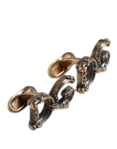 Dolce &amp; Gabbana manchetknopen met DG-logo in goudkleurig 925 sterlingzilver