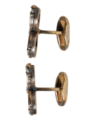 Dolce &amp; Gabbana manchetknopen met DG-logo in goudkleurig 925 sterlingzilver