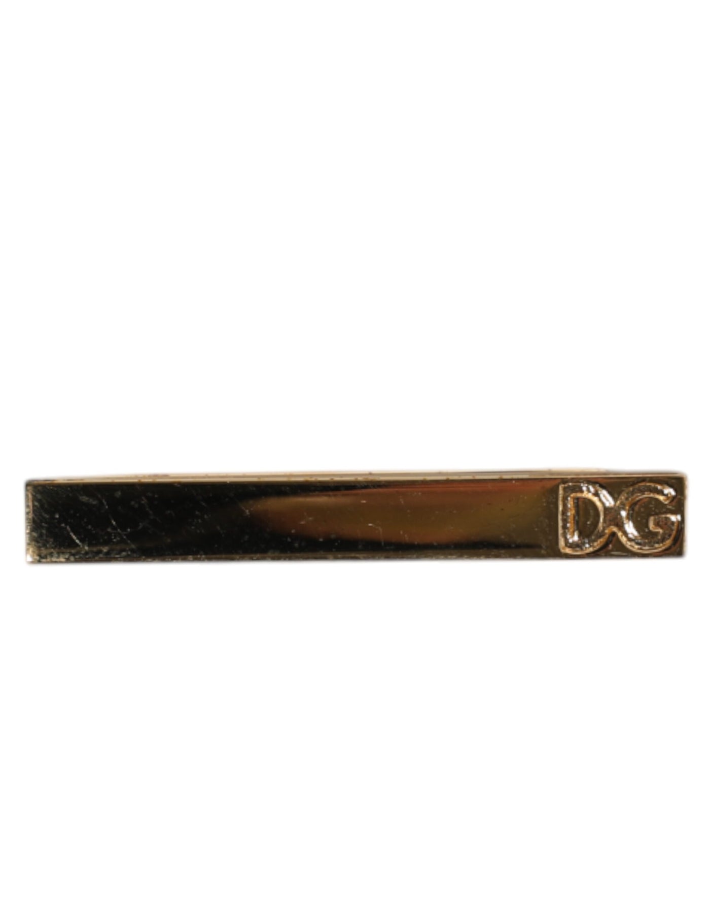 Dolce &amp; Gabbana Goudkleurige Messing Kristallen Merkaccessoire Stropdasspeld
