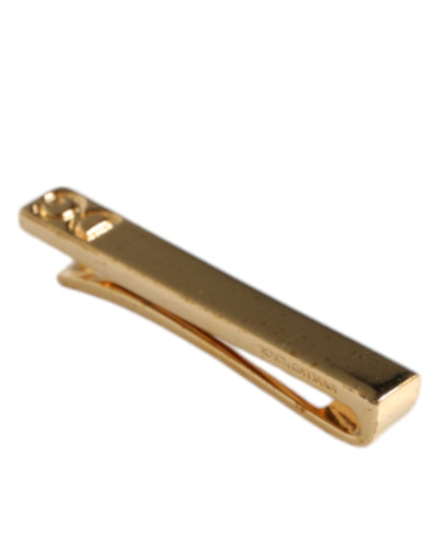 Dolce &amp; Gabbana Goudkleurige Messing Kristallen Merkaccessoire Stropdasspeld