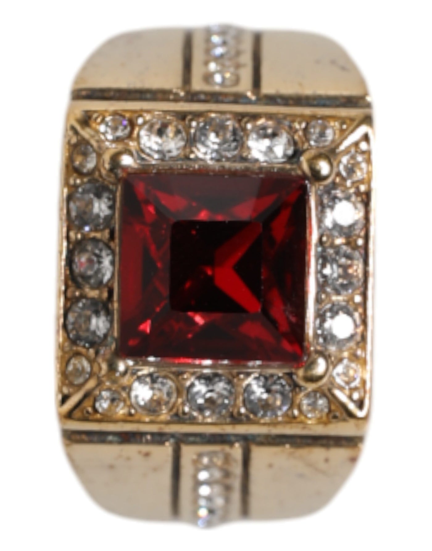 Bague Dolce &amp; Gabbana en argent sterling 925 doré avec cristaux