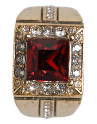Bague Dolce &amp; Gabbana en argent sterling 925 doré avec cristaux