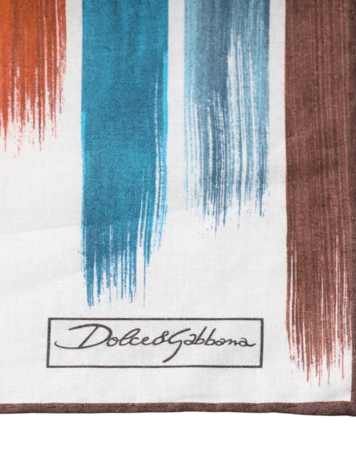 Dolce &amp; Gabbana Multicolor Strepen Katoenen Vierkante Foulard Sjaal