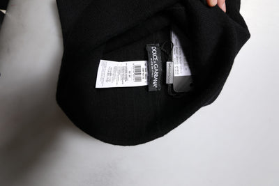 Dolce &amp; Gabbana Zwarte Kasjmier DG Logo Vierkante Zakdoek Sjaal