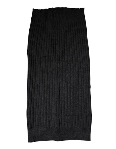 Dolce &amp; Gabbana Zwarte Kasjmier Gebreide Nekwarmer Foulard Sjaal