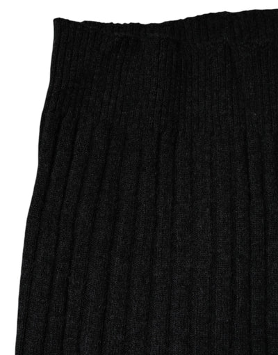 Dolce &amp; Gabbana Zwarte Kasjmier Gebreide Nekwarmer Foulard Sjaal