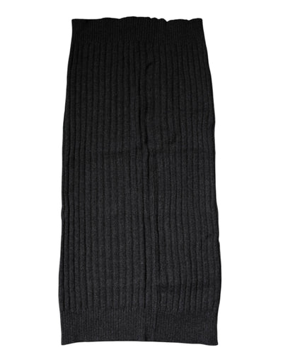 Dolce &amp; Gabbana Zwarte Kasjmier Gebreide Nekwarmer Foulard Sjaal