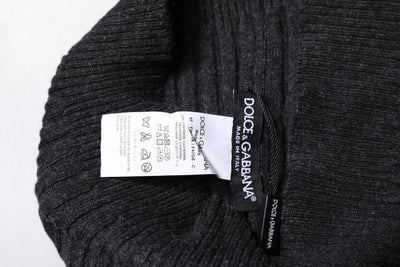 Dolce &amp; Gabbana Zwarte Kasjmier Gebreide Nekwarmer Foulard Sjaal