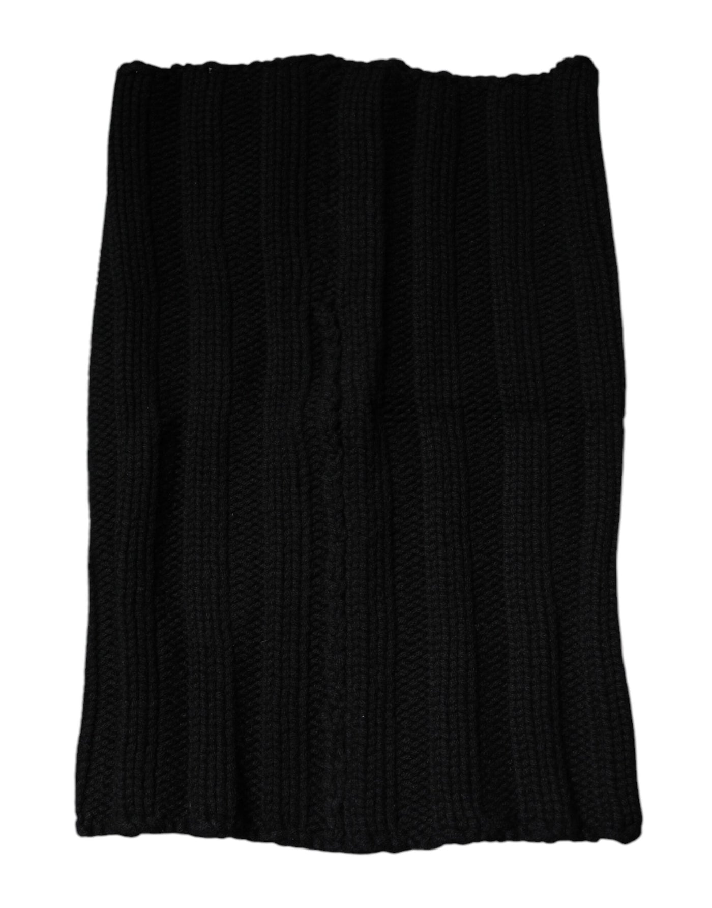 Dolce &amp; Gabbana Zwarte Kasjmier Gebreide Nekwarmer Foulard Sjaal