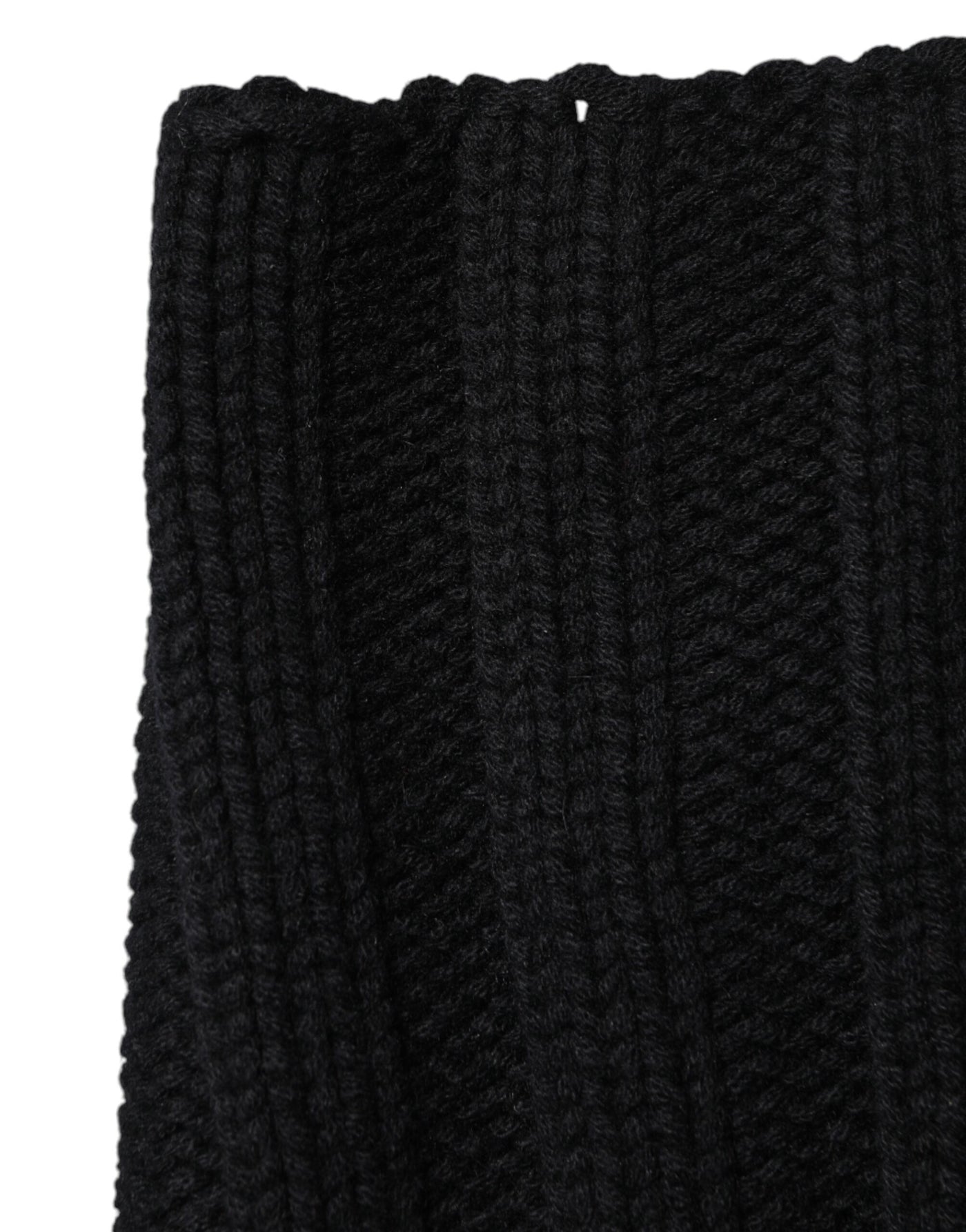 Dolce &amp; Gabbana Zwarte Kasjmier Gebreide Nekwarmer Foulard Sjaal
