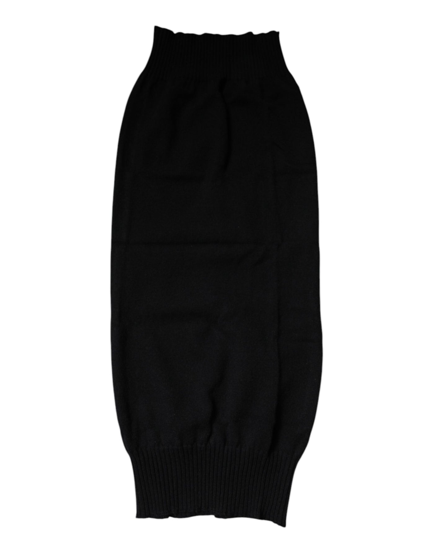 Dolce &amp; Gabbana Zwarte Kasjmier Gebreide Nekwarmer Foulard Sjaal