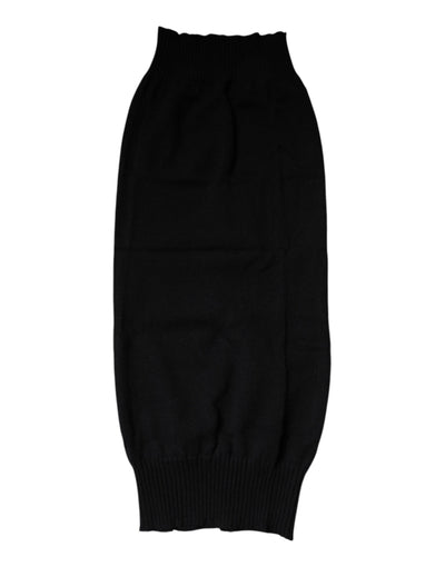 Dolce &amp; Gabbana Zwarte Kasjmier Gebreide Nekwarmer Foulard Sjaal