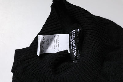 Dolce &amp; Gabbana Zwarte Kasjmier Gebreide Nekwarmer Foulard Sjaal