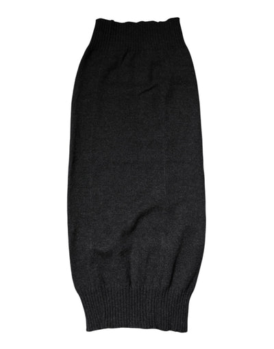 Dolce &amp; Gabbana Zwarte Kasjmier Gebreide Nekwarmer Foulard Sjaal