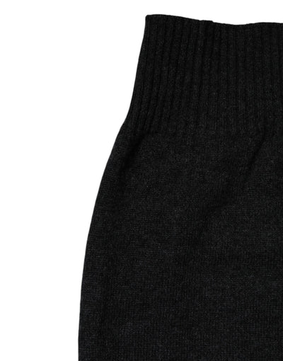 Dolce &amp; Gabbana Zwarte Kasjmier Gebreide Nekwarmer Foulard Sjaal