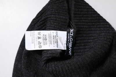 Dolce &amp; Gabbana Zwarte Kasjmier Gebreide Nekwarmer Foulard Sjaal