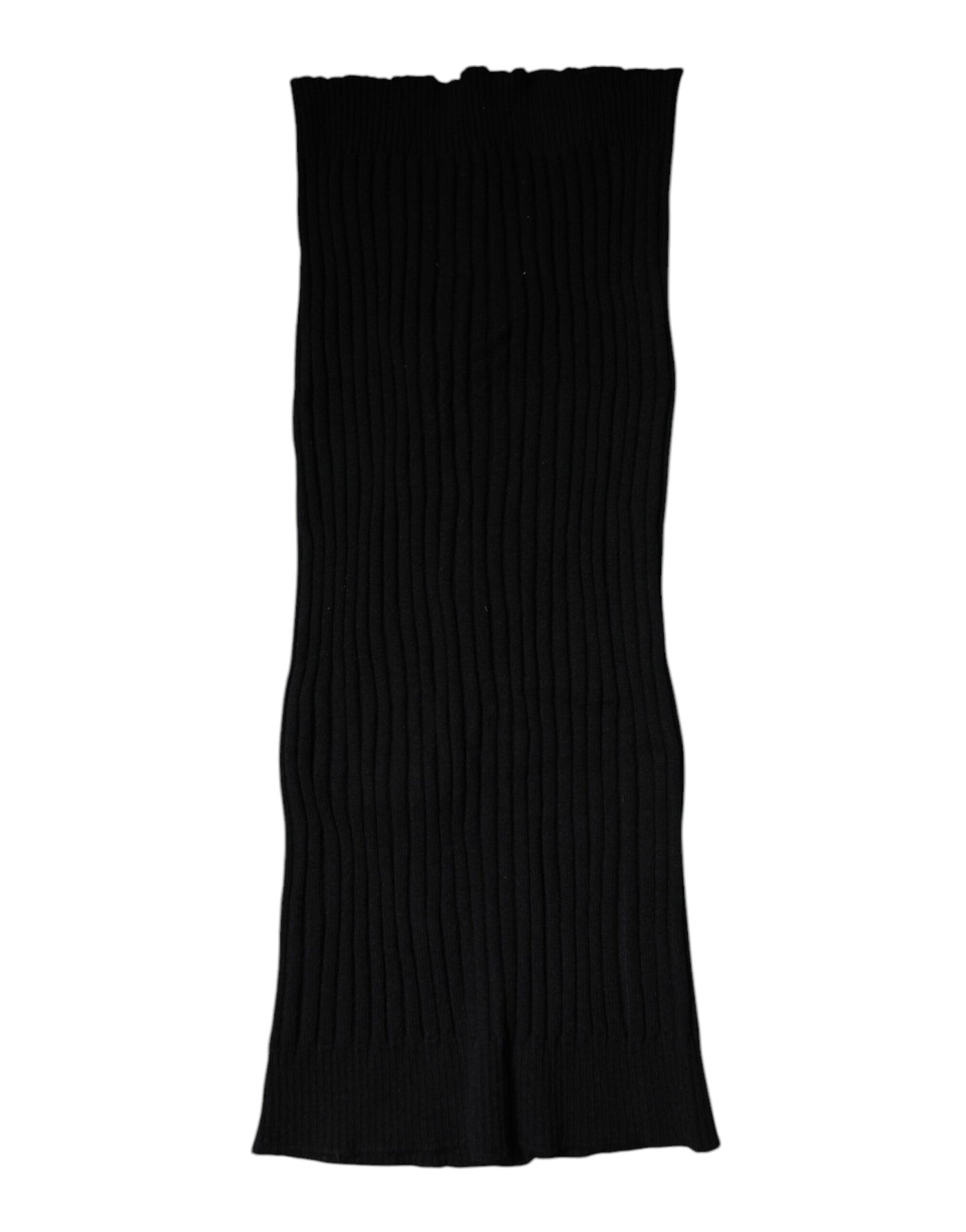 Dolce &amp; Gabbana Zwarte Kasjmier Gebreide Nekwarmer Foulard Sjaal