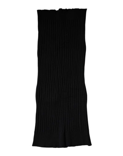 Dolce &amp; Gabbana Zwarte Kasjmier Gebreide Nekwarmer Foulard Sjaal