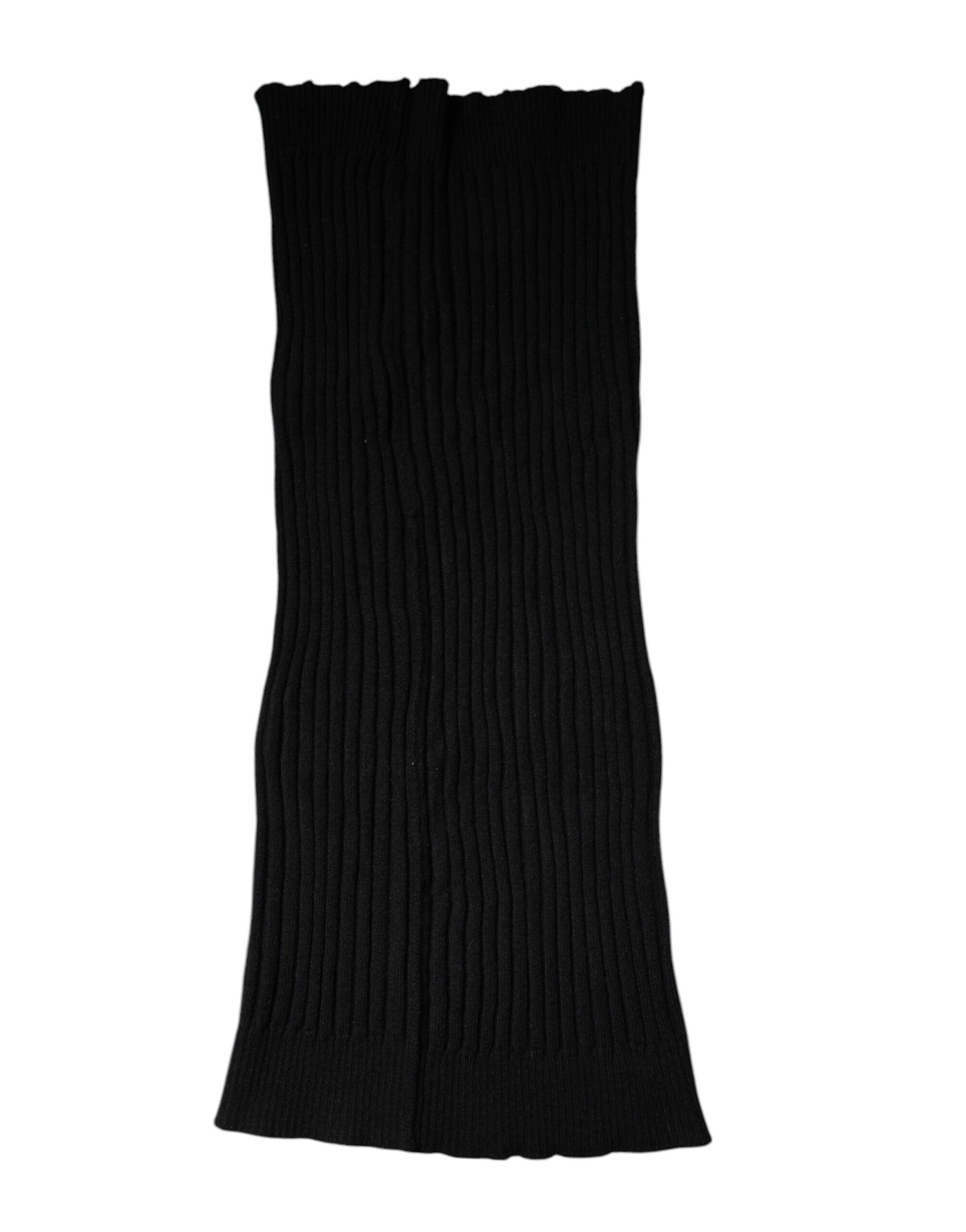 Dolce &amp; Gabbana Zwarte Kasjmier Gebreide Nekwarmer Foulard Sjaal